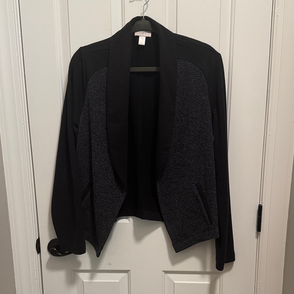 LOFT Black and Gray Blazer